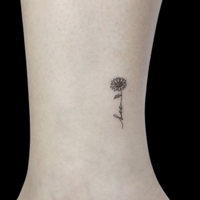 Small Sunflower Tattoo