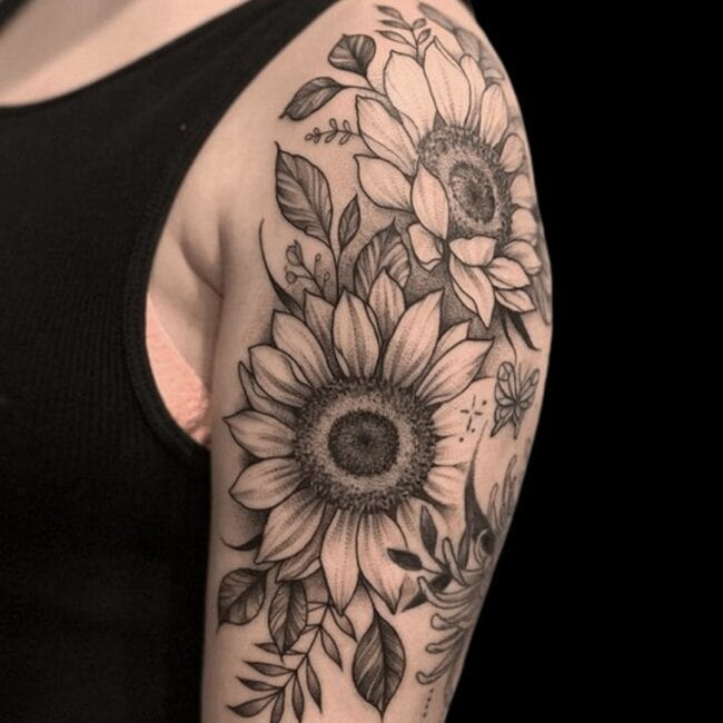 Sunflower Arm Tattoo