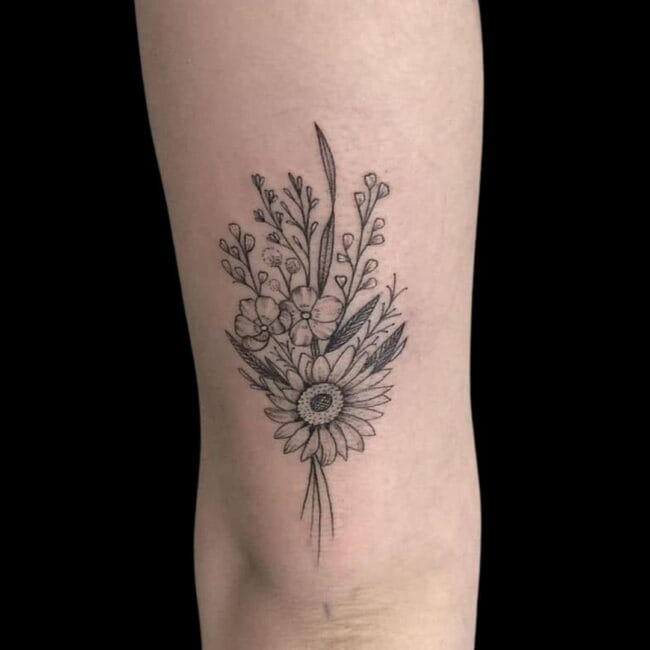 Sunflower Bouquet Tattoo