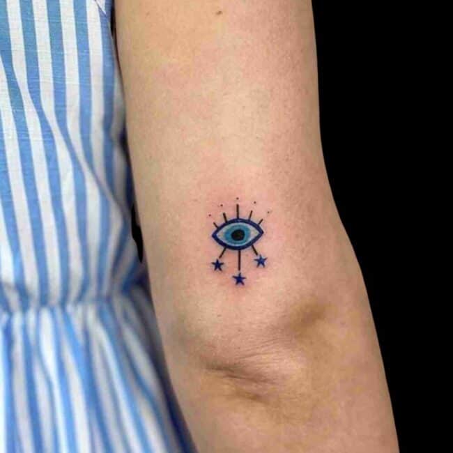 Blue Evil Eye Tattoo