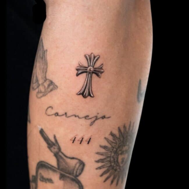 Chrome Heart Cross Tattoo