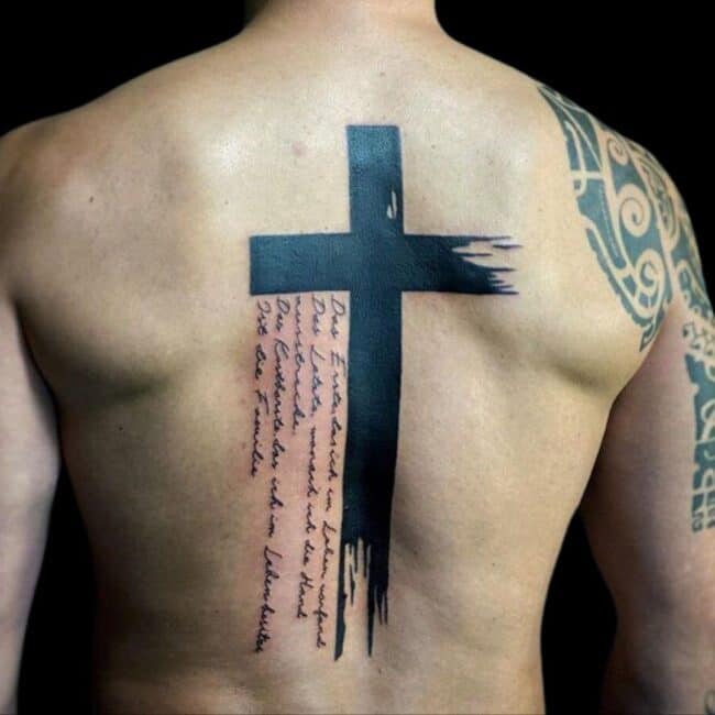 Cross Back Tattoo