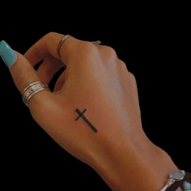 Cross Hand Tattoo