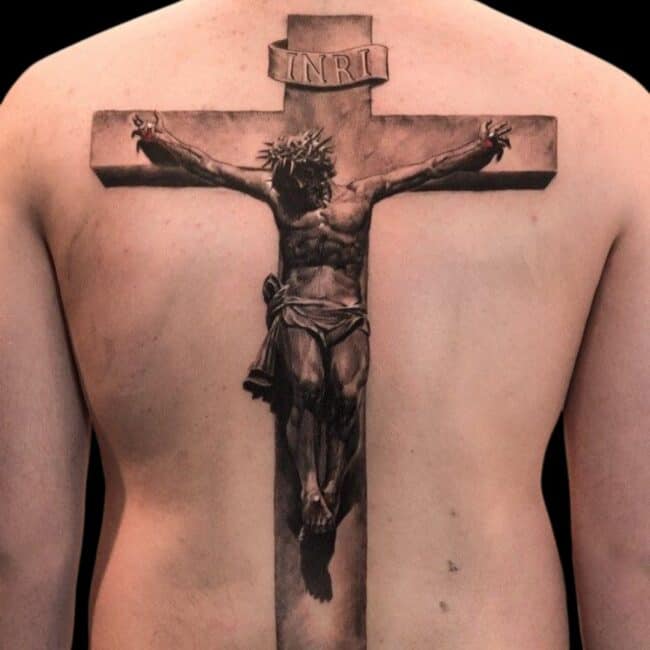 Cross With Jesus Tattoo