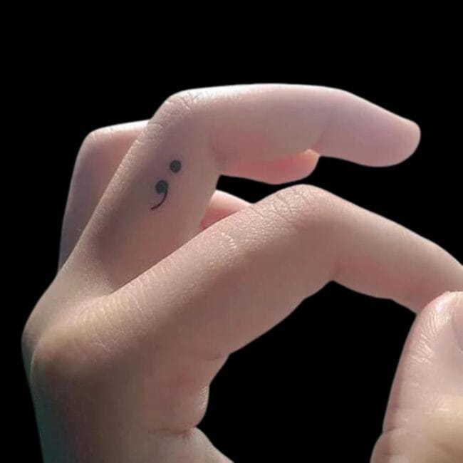 Hidden Semicolon Small Tattoo