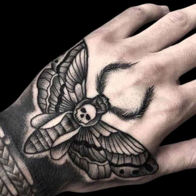 Moth Tattoo For Guys