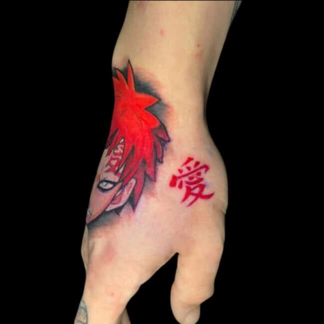 Gaara Hand Tattoo