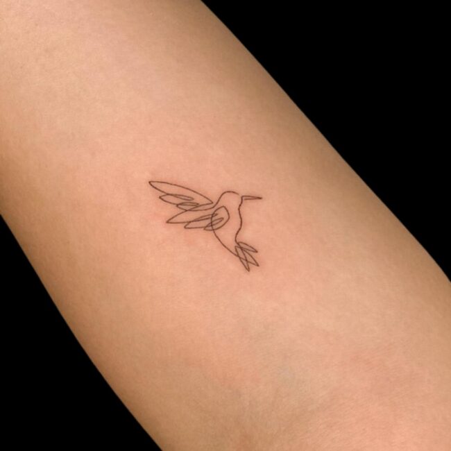 Simple Hummingbird Tattoo