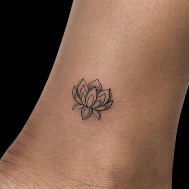 Small Lotus Flower Tattoo