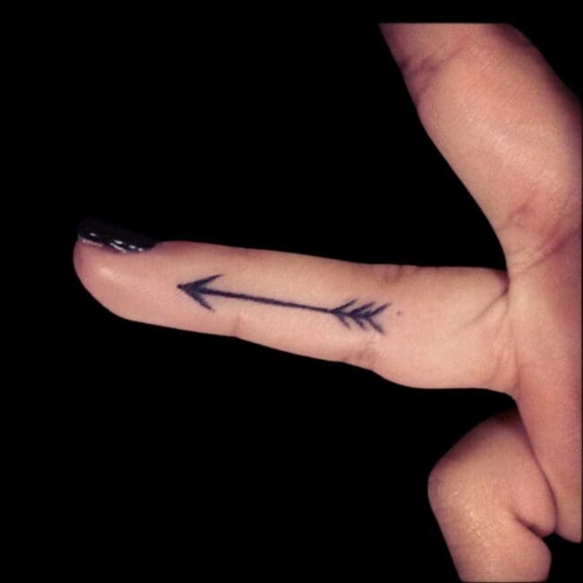 Arrow Finger Tattoo