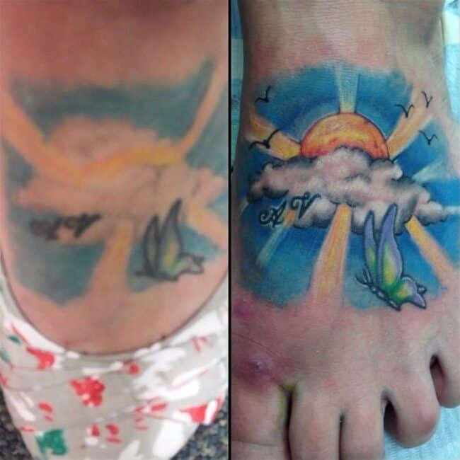 Fresh vs Old Tattoo