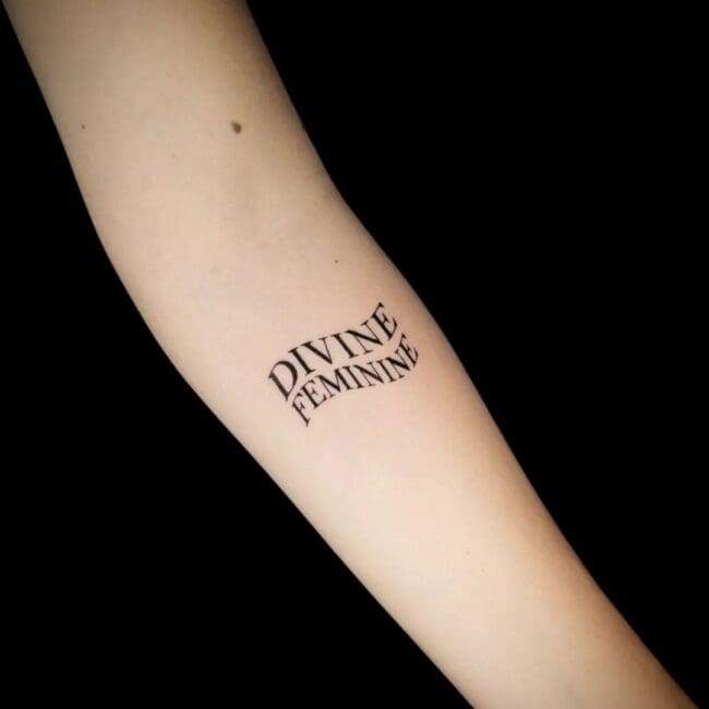 Juan Carvajal Tattoo Artist Script Lettering Feminine Tattoo