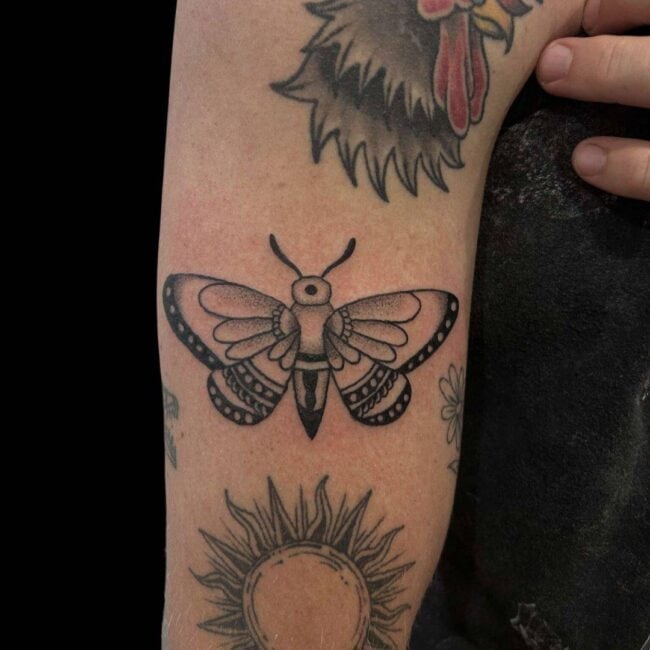 Kenzie Tattoo Artist Traditional Butterfly Arm Tattoo