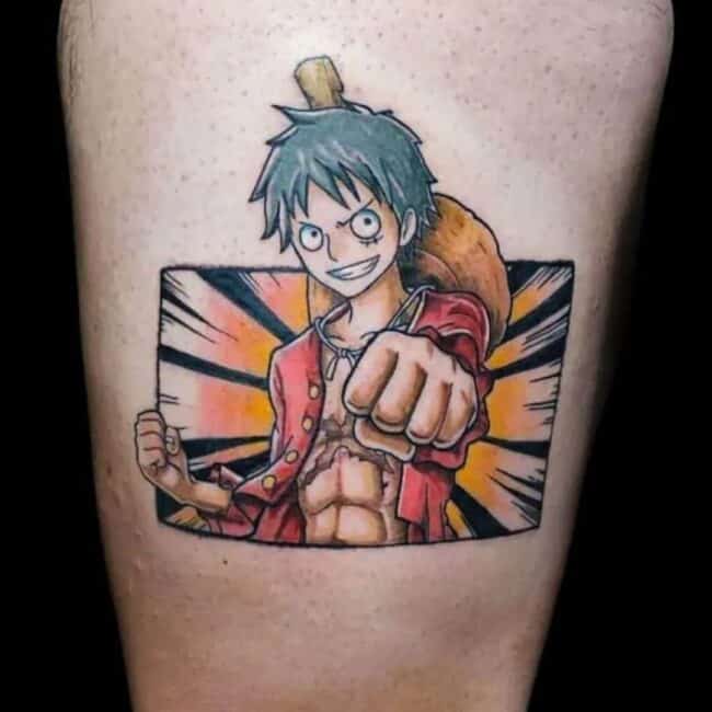 Colourful Anime Tattoo