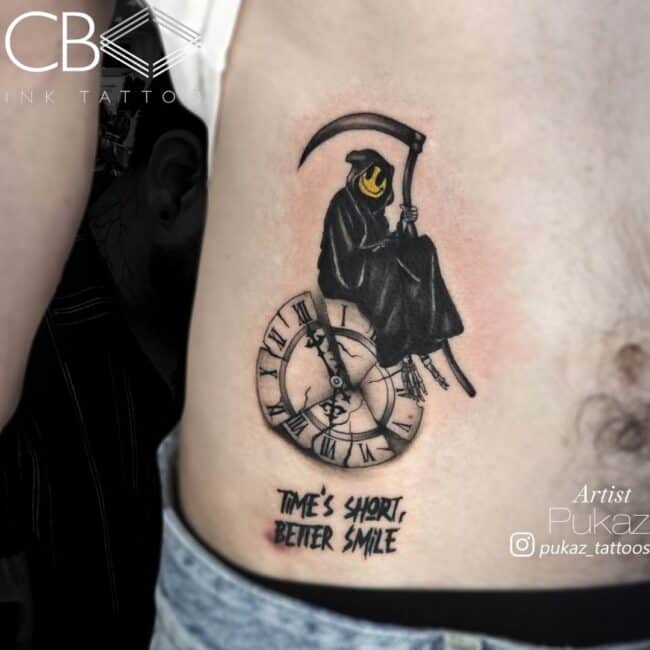 Pukaz Grim Reaper Tattoo on Body