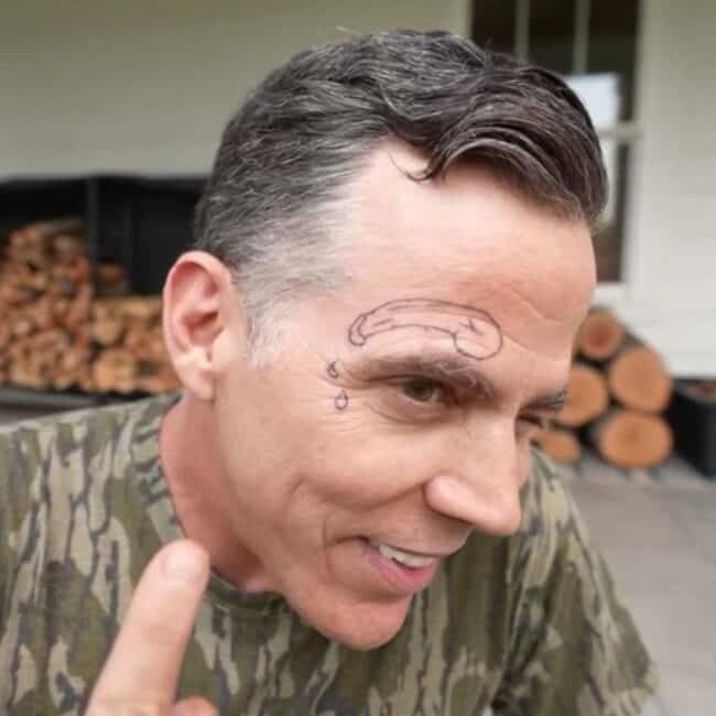 Steve-O Black and White Face Tattoo