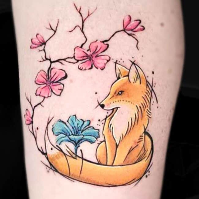 WATERCOLOUR FOX TATTOO