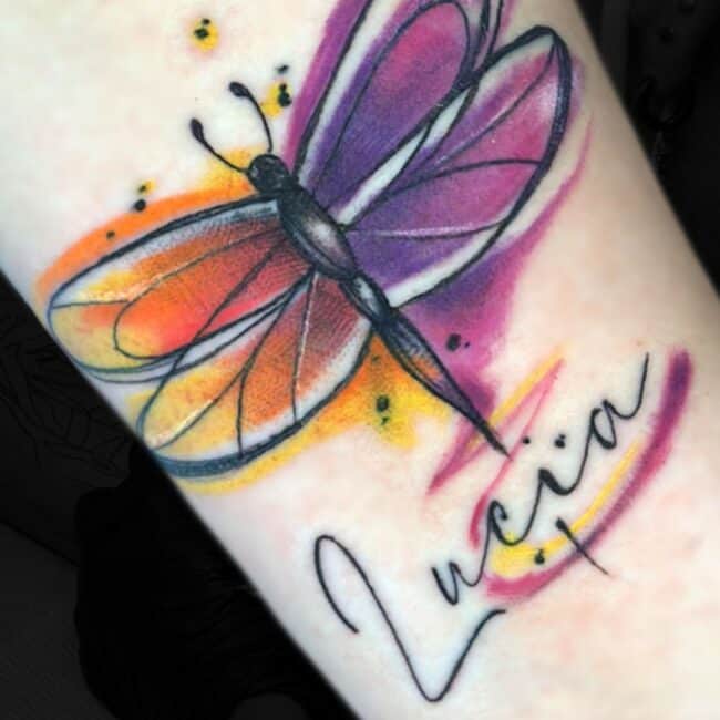 WATERCOLOUR MOTH TATTOO