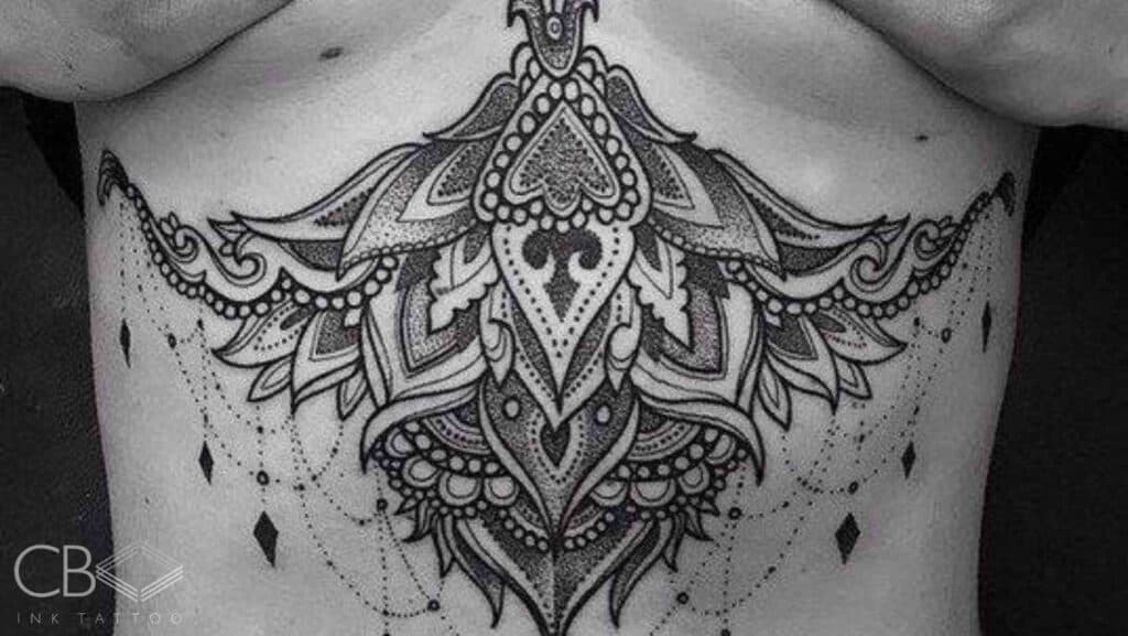 Detailed Mandala Sternum Tattoo Sternum Tattoos Best in Brisbane Blog Cover Image
