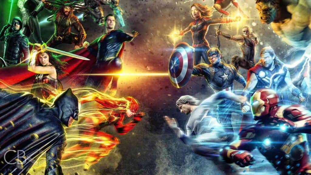 Justice League Members on the Left Side vs Avengers Members on the Right Side Marvel vs. DC The Best Superhero Tattoos and What They Represent Blog Cover Image