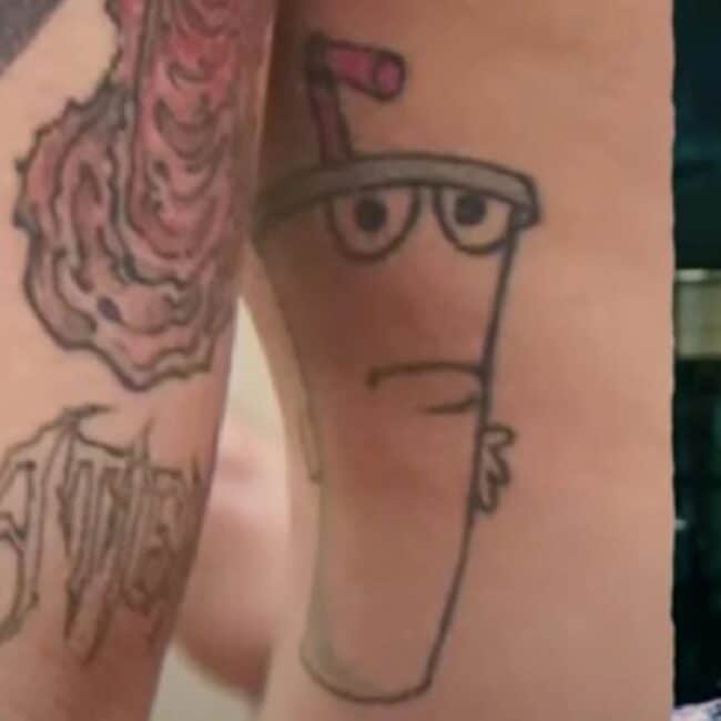 Post Malone Praying Hands Holding A Gun Shoulder Tattoo