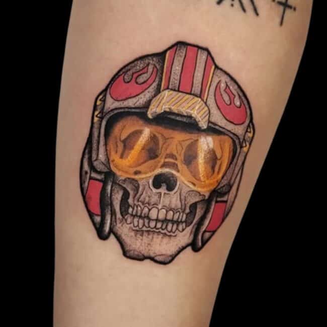 Rebell Aliance Vs Galactic Empire Tattoo Forearm Colour Star Wars Tattoo