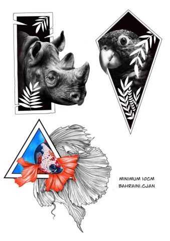 Animal 2 Flash Tattoo Design Sheet CJ