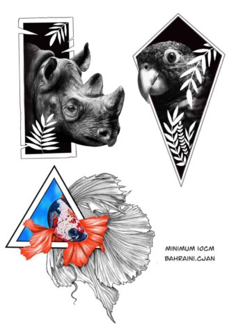 Animal 2 Flash Tattoo Design Sheet CJ