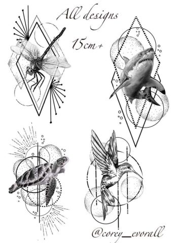 Animal 7 Flash Tattoo Design Sheet Corey