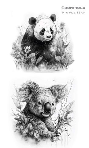Animals 3 Flash Tattoo Design Sheet Erwin
