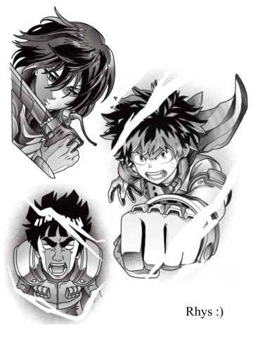 Anime Flash Tattoo Design Sheet Rhys