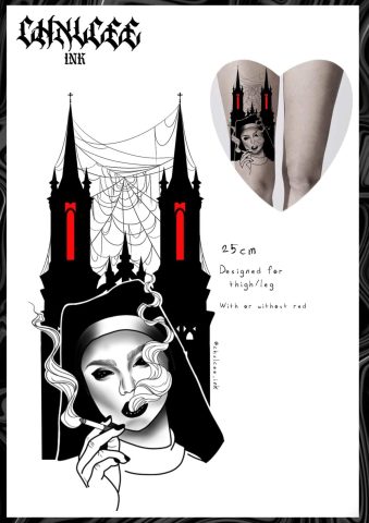 Blackwork 2 Flash Tattoo Design Sheet Chelsea