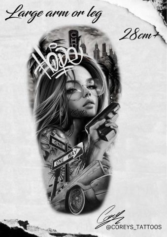 Chicano Flash Tattoo Design Sheet Corey