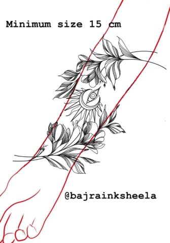 Floral 2 Flash Tattoo Design Sheet Sheela