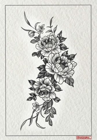 Flower Flash Tattoo Design Sheet Kenzie