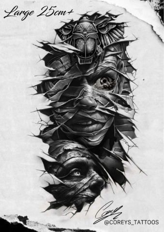 Halloween 5 Flash Tattoo Design Sheet Corey