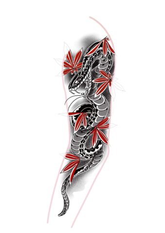 Japanese 2 Flash Tattoo Design Sheet Raf