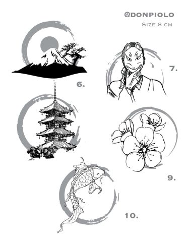 Japanese Flash Tattoo Design Sheet Erwin