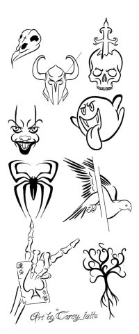 Linework 5 Flash Tattoo Design Sheet Corey