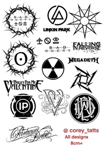 Linework 9 Flash Tattoo Design Sheet Corey