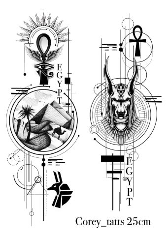 Linework Flash Tattoo Design Sheet Corey