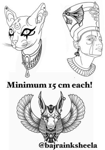 Linework Flash Tattoo Design Sheet Sheela