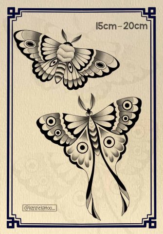 Moth Flash Tattoos Design Sheet Mckenzie