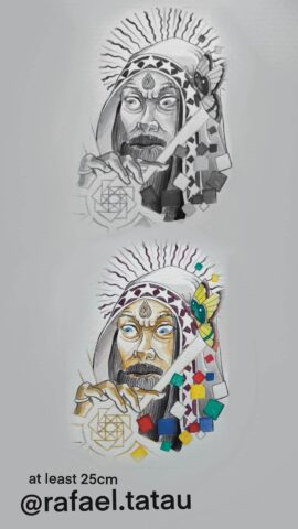 Neo 3 Traditional Flash Tattoo Design Sheet Raf