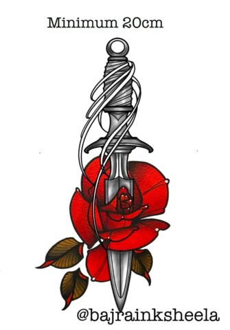 Neo Traditional Flash 2 Tattoo Design Sheet Sheela