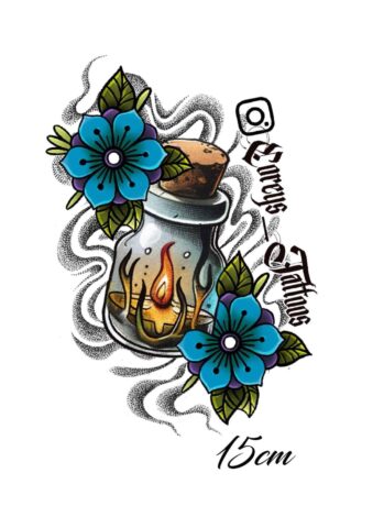 Neo Traditional Flash Tattoo Design Sheet Corey