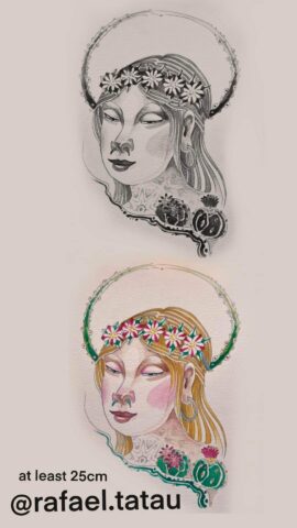 Neo Traditional Flash Tattoo Design Sheet Raf