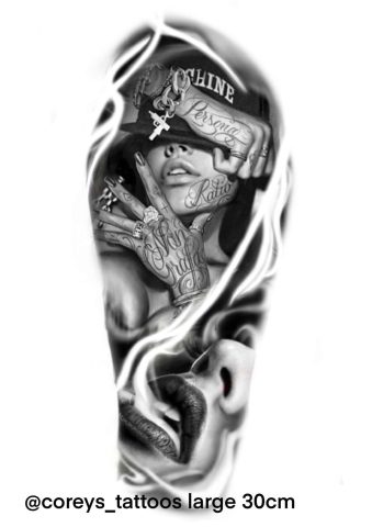 Realism 5 Flash Tattoo Design Sheet Corey
