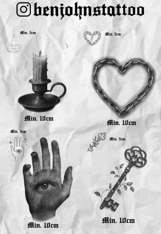 Realism Flash Tattoo Design Sheet Ben