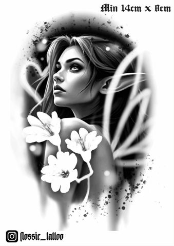 Realism- Flash- Tattoo- Design- Sheet- Chloe